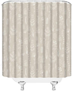 Boho Farmhouse Botanical Shower Curtain Rustic Floral Neutral Leaves Vintage Herbs Plant Modern Country Cream Taupe Bathroom Curtain Set with Hooks(59" Wx70 H)