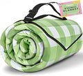 TigeJoy Extra Large Picnic Blanket Waterproof Foldable 80''x80'', Outdoor Picnic Mat Beach Blanket Sandproof for Park, Grass, Travel, Hiking, Camping Essentials, Gingham Picnic Blanket