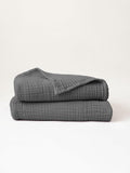 Muslin Bath Towel Pack of 2 32"x67" Inch Large Size, 100% Turkish Cotton, Thin, Soft, Quick-Dry, Lint-Free Bath Towels (Dark Gray, Pack of 2 Bath Towels)
