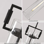 Modern Black Pendant Light, 21.6'' kitchen pendant lighting over island, Adjustable Height Glass Pendant Light Fixtures Large Pendant Lights Kitchen Island, for Dinning Room Farmhouse Bedroom Bathroom