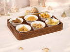 Vesta Homes Acacia Wood Serving Tray for Home/Kitchen/Restaurant/Office Organizer/Dining Table | Premium Serving Trays | 18 x 12 x 2.25 Inches | Handcarved in India