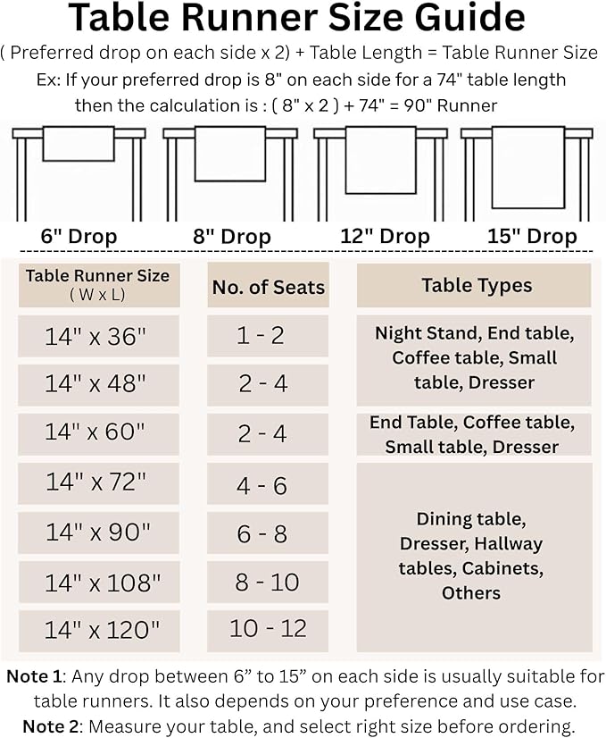 Solino Home Linen Table Runner 120 Inches Long - 100% Pure Linen Cinnamon Table Runner 14 x 120 Inch for Fall, Autumn, Halloween, Thanksgiving - Classic Hemstitch