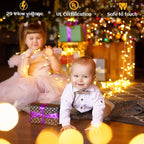 165FT 500 LED Christmas Lights, Plug in Christmas String Lights with Waterproof, 8 Modes Twinkle Fairy Lights for Xmas Garden Tree Holiday Decorations, Warm White