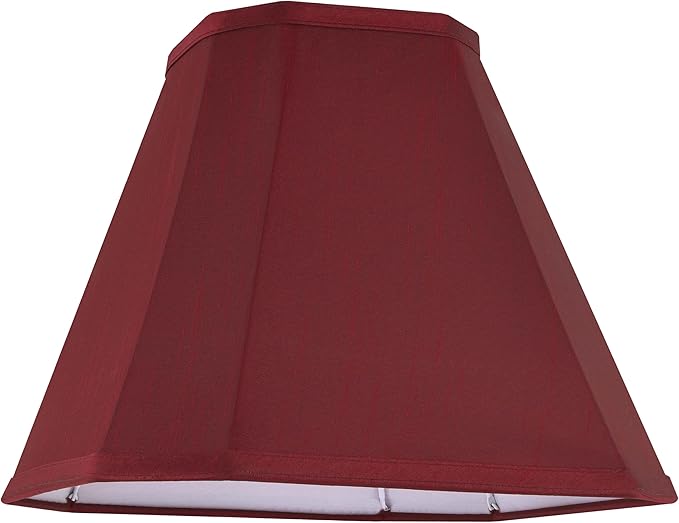GO&SO Set of 1 Burgundy Bell Lamp Shades Fabric Lampshade, 6.5"Top x 13"Bottom x 10.5''Vertical Height,(Spider) Modern Lamp Shade For Table & Floor Lamp Shade Replacement,Easy Assembly