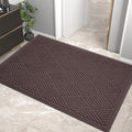 Sturdy Front Door Mat, Absorbent Muddy Dirt Resist Welcome Door Mats Outdoor Indoor, Stain and Fade Resistant, Non-Slip Rubber Backing Low Profile Doormat for Entryway, 36×24, Coffee