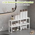 2 Pcs Stackable Kitchen Cabinet Shelf Organizer Counter Shelf 12.59" L x 5.1" Dx 6.29" H,Pantry Dishes Storage Shelves Rack