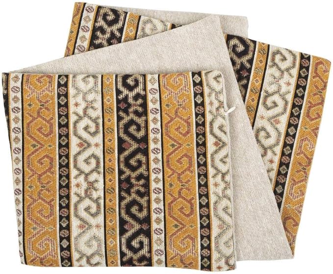 Kilim Throw Pillow Covers Mustard Yellow and Black - 20 x 20 Inches Boho Decor for Couch, Decorative Pillows, Bohemian Outdoor Case for Farmhouse, Cushions for Living Room, Patio