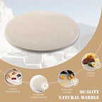 Koville 11 Inch Marble Round Cutting Board for Kitchen Countertop, Natural Marble Pastry Board Cheese Boards Charcuterie Board Stone Slab for Kitchen Decor, Stone Slab for Baking