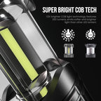 Lichamp LED Camping Lantern, 4 Pack Battery Powered Flashlight for Power Outages, Portable Collapsible Hanging Light Essential for Home, Outdoor, Emergency Lamp Survival Kit Gear for Hurricane, Black