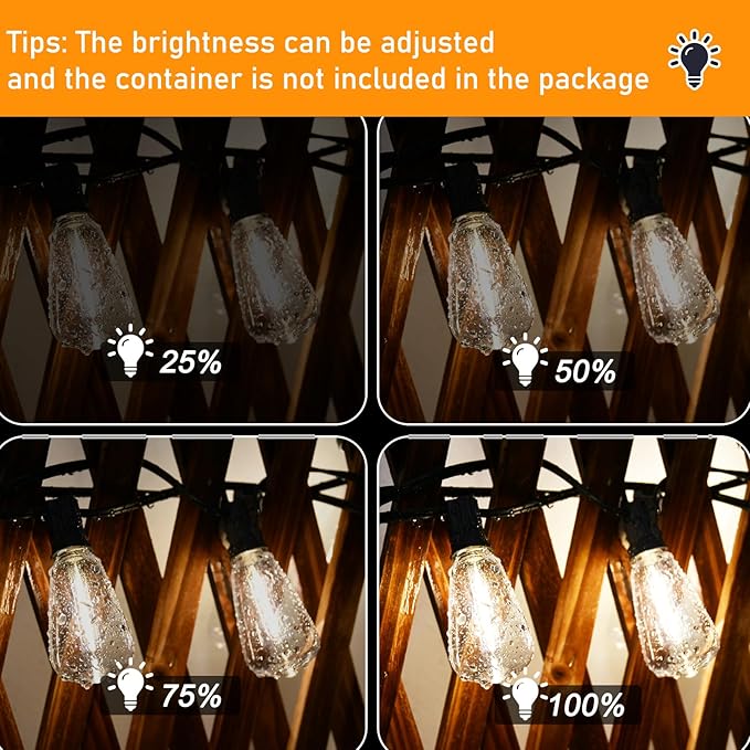 GOOTHY LED Outdoor String Lights 45Ft Patio Lights with 32 Shatterproof ST40 Vintage Edison Bulbs (2 Spare), Hanging Outdoor Light UL Listed for Porch Garden Backyard Balcony Decor