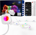HUTAKUZE Permanent Outdoor Lights, 50ft RGB Outdoor Christmas Lights with 30 LED Light, IP67 Waterproof LED Eaves Light, DIY Scene Modes for Halloween Decor, Smart APP & Remote Control