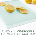 COOK WITH COLOR Extra Large Cutting Board Set, Jumbo-Sized Boards with Rubber Border for Enhanced Cooking Experience, 3-Piece, Mint