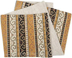 Large Throw Pillow Covers Mustard Yellow and Black Kilim - 22 x 22 Inches Decorative Pillows, Boho Room Decor for Couch, Bohemian Outdoor Case for Farmhouse, Ethnic, Tribal Cushions