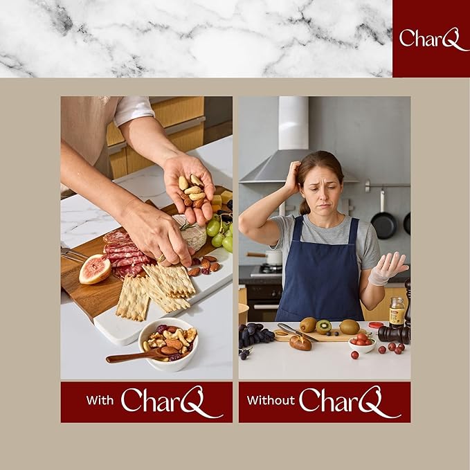 Marble Acacia Charcuterie Board Set (Premium Design Not Bamboo) – Cheese Platter Meat and Cheese Tray Medium Board for Small Gatherings Elegant Cheeseboard Gift
