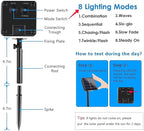 Blue 2-Pack 100 LED 64FT Crystal Globe Solar Christmas Lights, Outdoor Waterproof Solar String Lights with 8 Lighting Modes, Solar Outdoor Decorations for Tree Garden Patio Party Wedding Christmas