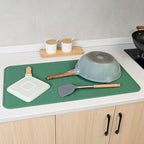 Silicone Dish Drying Mat for Multiple Usage,Easy clean,Eco-friendly,Heat-resistant Silicone Mat for Kitchen Counter or Sink,Refrigerator or Drawer Liner Green 4XL 32 inches x 18 inches