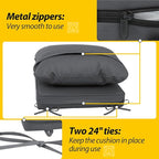 AAAAAcessories Outdoor Deep Seat Cushions, Waterproof, Fade-Resistant Patio Furniture Replacement Cushions, 24" x 24" x 5", Set of 4, Dark Gray