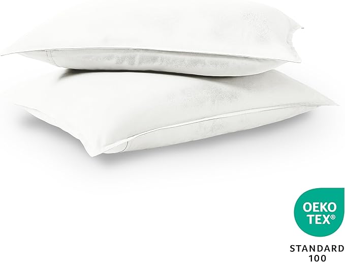 Bare Home Standard Pillow Sham Covers - Set of 2 - Premium 1800 Ultra-Soft Microfiber - Double Brushed - Stain & Fade Resistant - Bed Pillow Shams - Pillows Not Included (Set of 2, Cream)