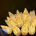 C6 Solar Christmas Lights Outdoor, 50 LED 16FT Christmas Decorations Outdoor Waterproof, Solar String Lights for Outside with 8 Modes, Fairy Twinkle Light for Tree Party Garden Xmas Decor (Warm White)