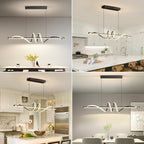 Modern LED Pendant Lights, 47in Chandelier Dimmable with Remote Control 3000k-6000K Adjustable Color Temperature, Aluminum Island Lighting Lamp Fixture for Kitchen, Dining Room, Billiard Room