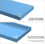 Vanity and Bathroom Tray, 11.8" ABS Countertop Organizer,Waterproof Vanity Tray for Toilet Tank,Perfume,Soap,Keys,Bathroom Accessories,Kitchen and Bath Trays,Non Slip Small Trays,Blue