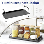 2 Pack Toilet Paper Storage, Toilet Tank Tray with Handle, Toilet Paper Basket for Bathroom, Toilet Tank, Kitchen (Black)