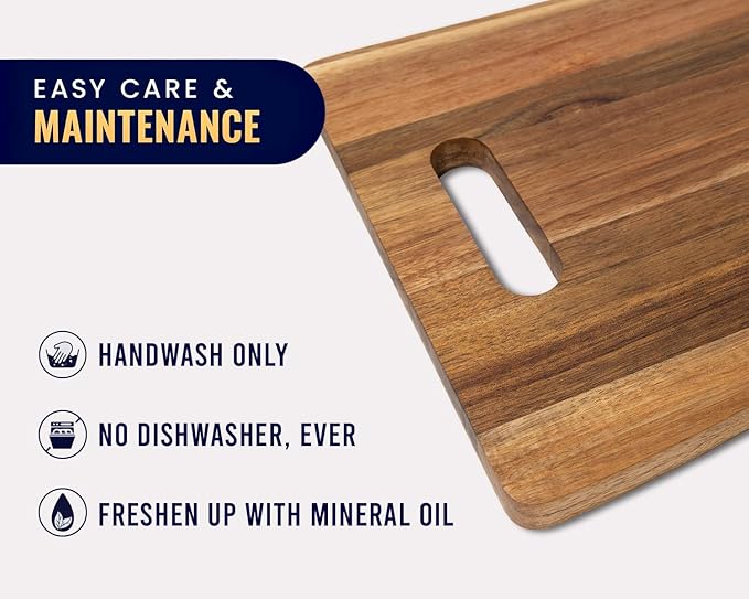Comfify Extra Large 35" Acacia Wood Charcuterie Serving Board - Premium Wood Grain - Gourmet Meals, Cheese Platters, Appetizers, Dining Table, Kitchen, Patio, BBQ - Serve Chic, Feel Elegant