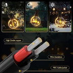 Outdoor String Lights 20ft LED Hanging Globe Patio Lights with G40 Shatterproof Bulbs(7+1 Bulbs), Waterproof Connectable Hanging Light for Indoor Outdoor Decor Garden Camping Backyard Porch
