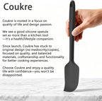 Coukre Silicone Spatula Set of 5,High Temperature Resistant, Food Grade Silicone, Dishwasher Safe, for Baking, Cooking (Pure Colorful A)