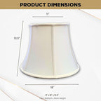 Royal Designs, Inc. BSO-708-18LNEG Modified Bell Basic Lamp Shade, 11 x 18 x 13.5, Linen Eggshell