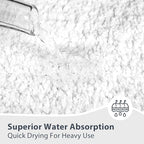 Bathroom Rugs 30" x 60", Non-Slip Extra Soft Absorbent Bath Rugs, Machine Washable Quick Dry Bath Mats for Bathroom Floor, Shower, Bathtub and Sink, White