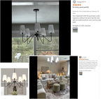 5 Light Modern Chandelier with White Shades, Elegant Pendant Light Fixture with Black Chandelier for Living Room, Dining Room, Bedroom, Hallway, Entryway, Height Adjustable