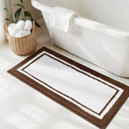 GRANNY SAYS Microfiber Bathroom Rugs Non Slip Washable, Water Absorbent Bathroom Mats for Tub, Soft Bath Mats for Bath Floor & Shower, Bath Rug, 24" x 48", Brown Bath Rugs