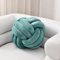 Sioloc Soft Knot Ball Pillows,Round Throw Pillow Cushion Home Decoration Plush Pillow,Throw Knotted Pillow Handmade Round Plush Pillow（7.8inches,Teal）