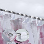 Rustic Farmhouse Shower Curtain, Farm Pink Daisy Floral Flowers and Butterfly on Country Wooden Shower Curtain for Bathroom, Pink Grey Bathroom Shower Curtains with 12PCS Hooks, 48X70IN