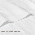 BIOWEAVES 100% Organic Cotton Bath Towel Set | 700 GSM Plush 7-Piece Premium Towel Set GOTS Certified, 2 Bath Towels, 2 Hand Towels & 2 Washcloths, 1 Bath Mat - White