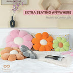 Sioloc Flower Pillow,Flower Shaped Throw Pillow Butt Cushion Flower Floor Pillow,Seating Cushion,Cute Room Decor & Plush Pillow for Bedroom Sofa Chair(Orange,23.6")