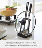 Yamazaki Home Tower Ladle Holder - Lid Stand For Utensils In Kitchen - Steel