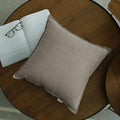 Jeanerlor 24" x 24" Natural Cotton Linen Soft Soild Decorative Square Throw Pillow Covers Green Set Cushion Case for Sofa Bedroom Car 60 x 60cm, Gray