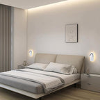 Dimmable Wall Mounted Reading Light for Bed, LED Wall Lamps with USB C+A Ports, Hardwire & Plug in 2 in 1 Wall Sconces with Switch, Eye-Caring Bed Side Lamp with 9W+3W Backlight 3000K (2 Pack)