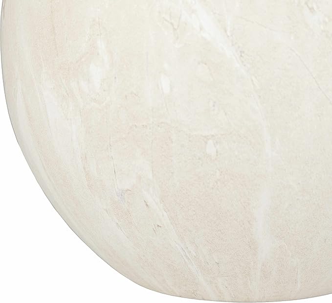 BoutiqueRugs Brandvlei Modern Ceramic Bedside Table Lamp for Bedroom Nightstand - Contemporary End Side Lighting for Living Room - Shade Linen - White, Cream - 21" H