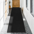 Sturdy Front Door Mat, Absorbent Muddy Dirt Resist Welcome Door Mats Outdoor Indoor, Stain and Fade Resistant, Non-Slip Rubber Backing Low Profile Doormat for Entryway, 72×24, Black