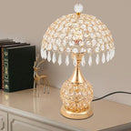 Eapmic Table Lamp,Bedside End Table Lamp ModernNightstand Desk Lamp Geometric Lamp with Shade for Living Bedroom Office(Modern,Style 5,Golden)