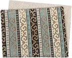 Decorative Throw Pillow Covers Turquoise and Black - 12 x 20 Inches Kilim Lumbar Pillows, Boho Room Decor for Couch, Bohemian Outdoor Case for Farmhouse, Ethnic Shams, Patio