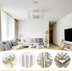 Brushed Nickel Chandelier 26 Inch Modern Geometric 8-Light Large Metal Dining Room Pendant Lighting Fixture for Kitchen Island Living Room Entryway Hallway Bedroom