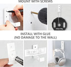 Folding Coat Hooks, 5pcs White Wall Hooks Heavy Duty for Hanging Coat Towel Backpack, Foldable Adhesive Hooks, Headphone Jacket Holder, Aluminum Alloy Hook with Screws for Purse Hat Bag Keys