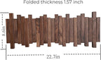 Natural Wood Wall Mounted Piano Coat Rack| Coat Rack Wall Mount| Flip Down Wall Hook Rack 5 Hooks| Entryway Wall Storage with Hooks,Made of Black Walnut.Wall Art
