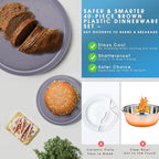40-Piece Unbreakable Kids Dinnerware Set for Toddlers & Children, BPA-Free & Easy-Clean PP Plates and Bowls, Microwave & Dishwasher Safe, Complete Family Pack (Service for 8)