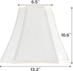 GO&SO Square Octagonal Lamp Shades for Table Lamps and Floor Lamps Replacement, 6.5x13.2x10.6", Cream-Yellow Lampshade for Bedroom Lamps Living Room.Handcrafted, Easy Assembly Required (Set of 2)