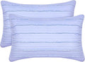 BOSOWOS King Size Pillow Shams Set of 2, Ultra Soft Breathable 20 x 36 Inches Pillow Case Envelope Closure, Microfiber Farmhouse Bed Pillowcases for Easy Care, Light Cornflower Blue